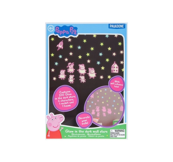 Paladone Peppa Pig Glow in the Dark Wall Decal Stars