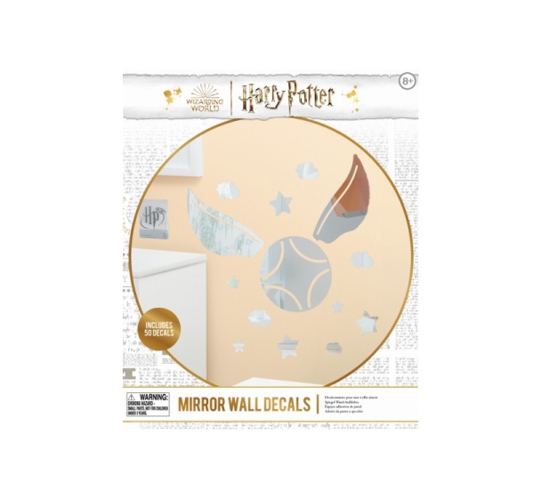 Paladone Harry Potter Golden Snitch Mirror Wall Decals