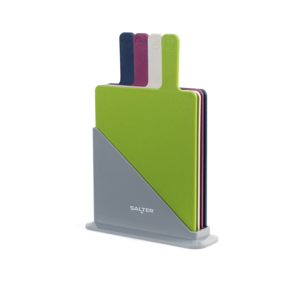 Salter BW047683EU7 Multicoloured 4-Piece Chopping Board Set