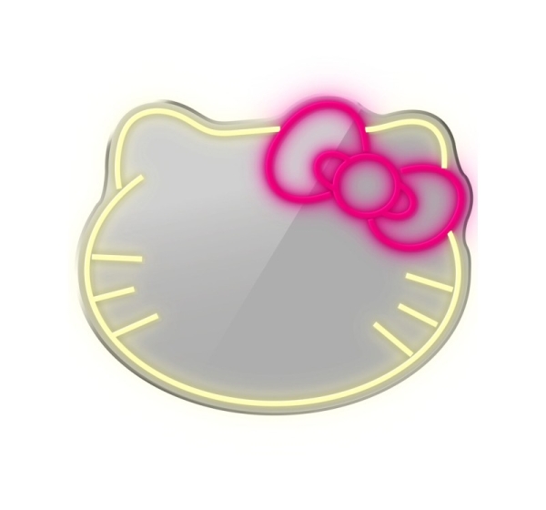 Manta MASNL129WH  Style Neon Lights Cat With A Bow LED Neon Mirror