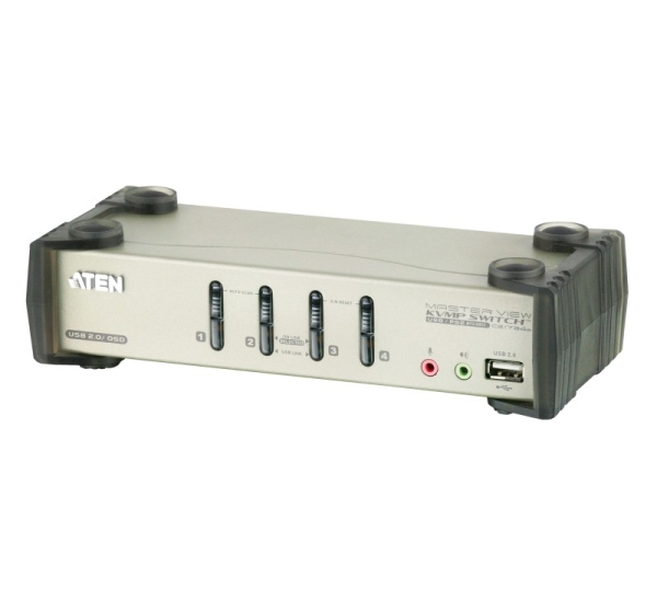 Aten | 4-Port PS/2-USB VGA/Audio KVMP Switch with OSD | CS1734B