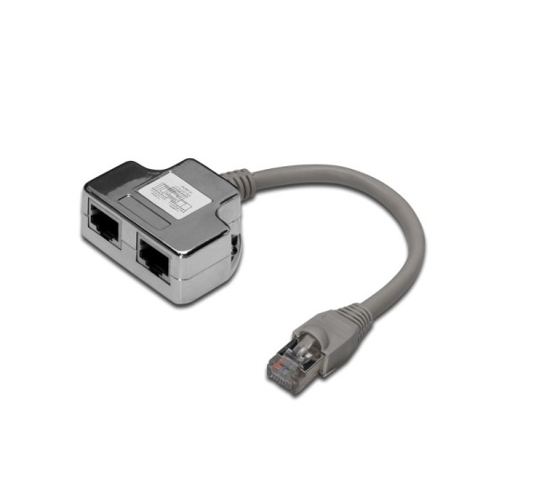 Digitus CAT 5e patch cable adapter, 2x CAT 5e, shielded DN-93904 0.19 m