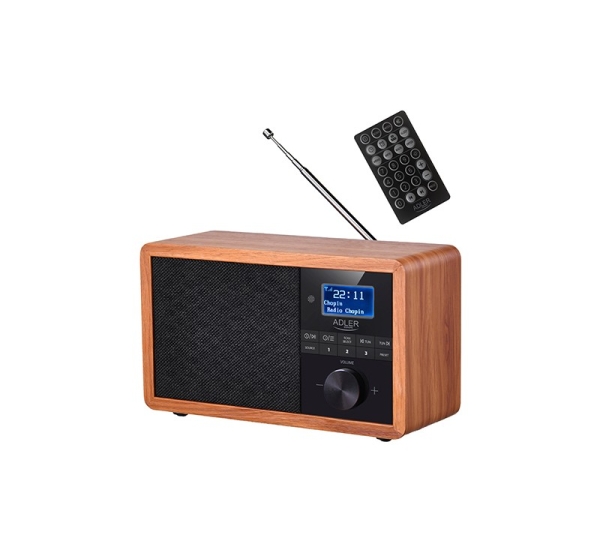 Adler | Radio DAB+ Bluetooth | AD 1184 | Alarm function | Black/Brown