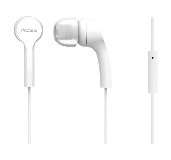 Koss | Headphones | KEB9iW | Wired | In-ear | Microphone | White