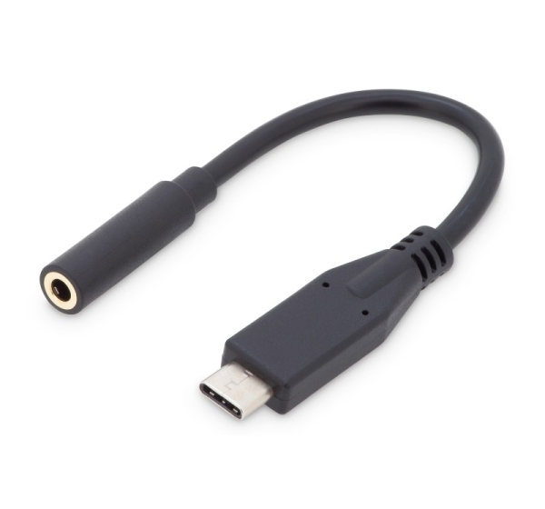 Digitus USB Type-C Audio adapter cable, Type-C - 3.5mm M/F, 0.2m, Audio input/output, Version 3.1 AK-300321-002-S Type-C