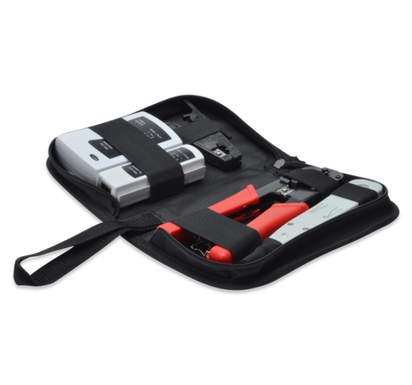 Digitus | Network Tool Set, LAN Tester, Crimping Tool, Cut and Stripping Tool, Punch Down Tool | Tool kit