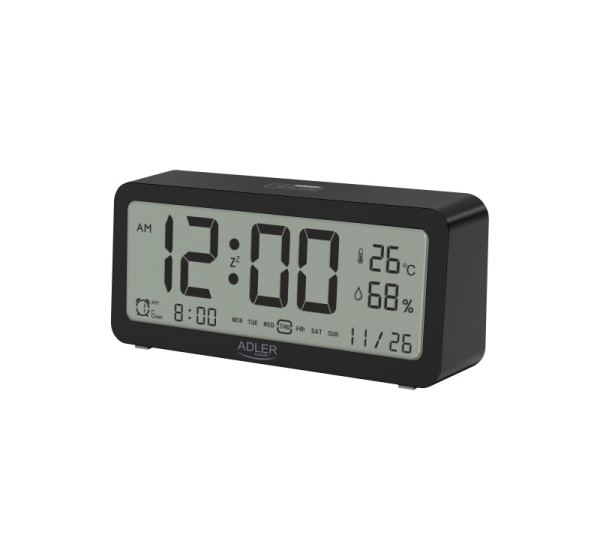 Adler | Alarm Clock | AD 1195b | Alarm function | Black