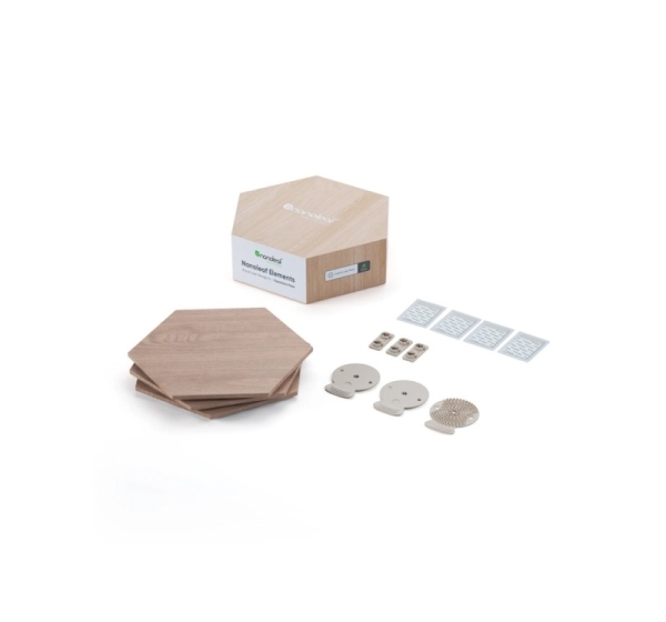 Nanoleaf | Elements Wood Look Hexagons Expansion Pack (3 panels) | Cool White + Warm White