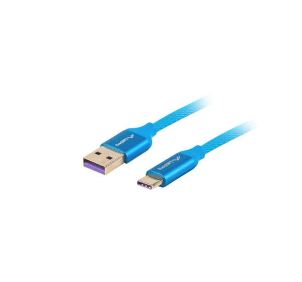 Lanberg | Cable | CA-USBO-21CU-0010-BL | USB-A to USB-C