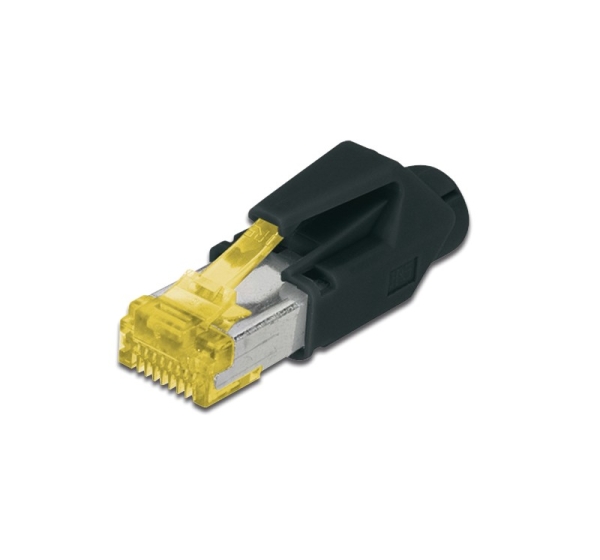A-MO6A 8/8 HRS | AT 6A modular RJ45 Plug, Hirose TM31 8P8C, shielded, for round cable, incl. hood