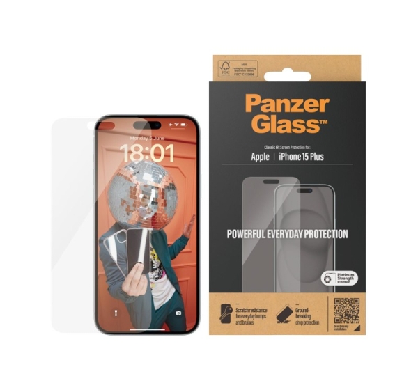 PanzerGlass | Screen protector | Apple | IPhone 15 Plus | Glass | Transparent