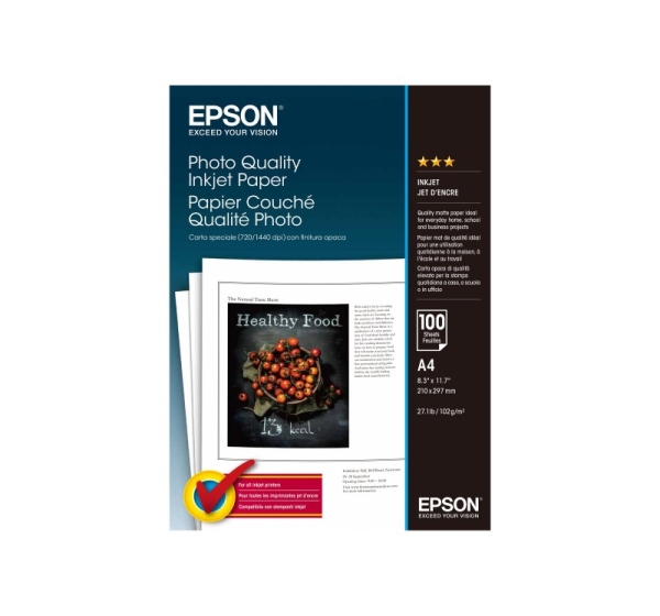 Epson Photo Quality Inkjet Paper - A4 - 100 sheets