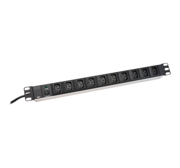 Digitus | Aluminum outlet strip, IEC C14 plug | DN-95404 | Sockets quantity 10