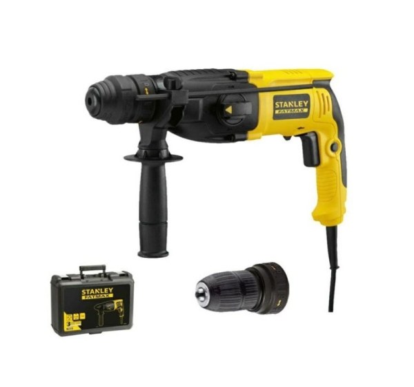 Stanley | 2.4J SDS Plus Hammer Drill With Quick Change Chuck, Kitbox | SFMEH210K-QS | 800 W