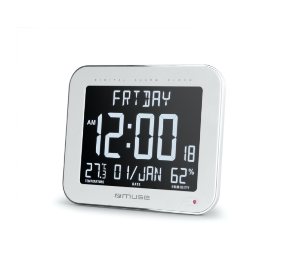 Muse | Wall Clock with Alarm Function | M-090 WMC | White
