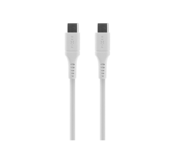 Fixed | Liquid Silicone Cable USB-C/USB-C, 2m, 60W | FIXDLS-CC2-WH