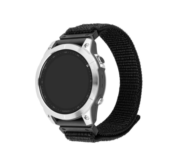 Fixed | Sporty Strap for Garmin QuickFit 26mm | 160-210 | Black | Nylon