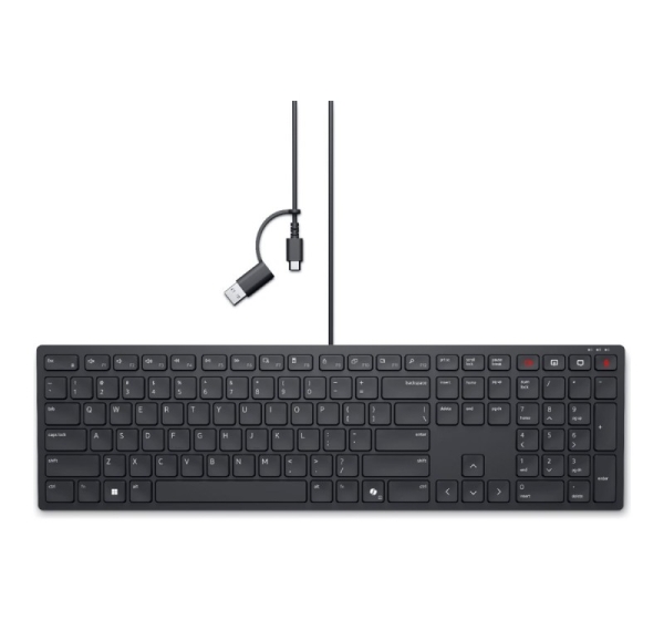 Dell | Collaboration Keyboard | KB525C | Keyboard | Wired | US (QWERTY) | Black