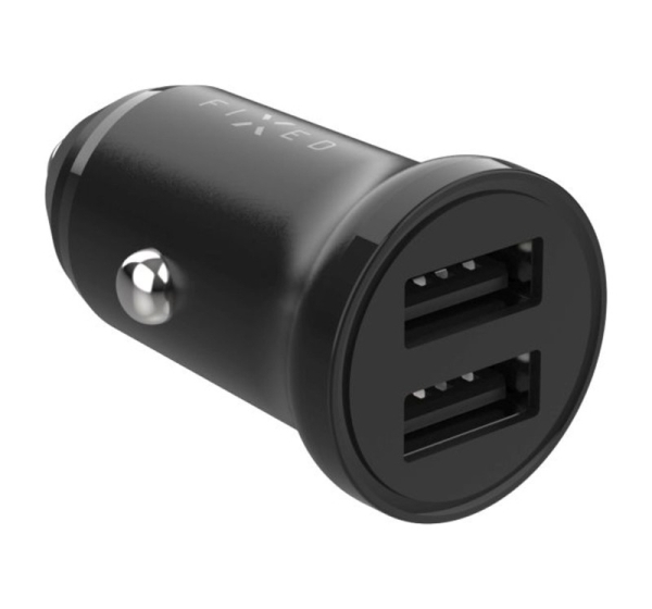 FIXED Dual USB Car Charger 15W, Black | Fixed
