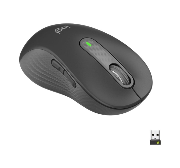 Logitech Signature M650 L Left Wireless Mouse, RF Wireless + Bluetooth, 2000 DPI, Graphite | Logitech