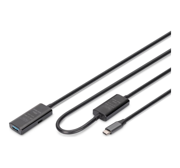 Digitus | Active USB 3.2 Gen1 5G extension cable | DA-73111 | USB-C to USB-A