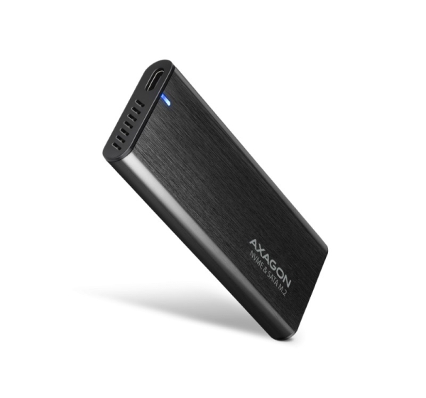 AXAGON External USB-C 3.2 Gen 2 metal box for M.2 NVMe & SATA SSD disks | EEM2-SB2