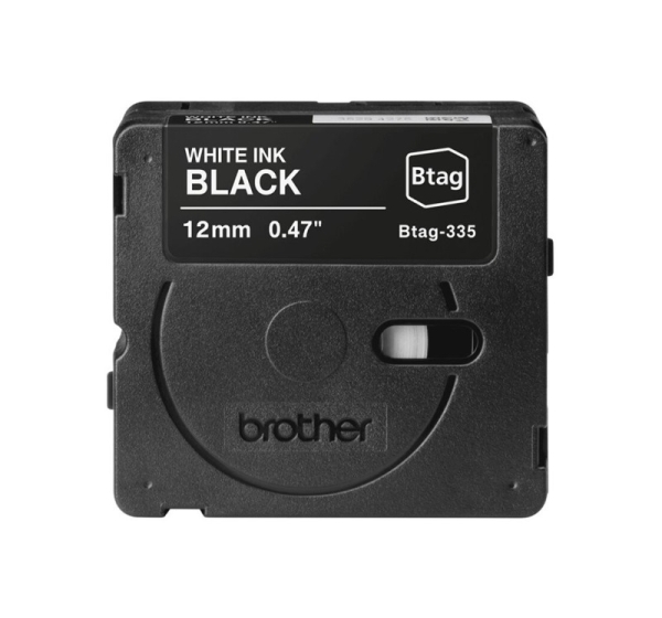 Brother BTAG-335 | White on Black | Btag