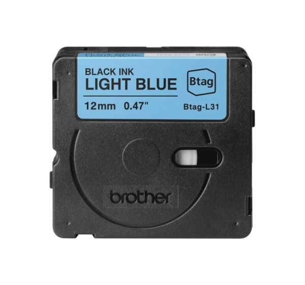 Brother BTAG-L31 | Black on Light Blue | Btag