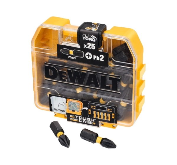DEWALT DT70555T-QZ Extreme FLEXTORQ 25pc Set PH2 25mm in Small Bulk Storage Case