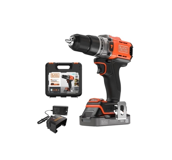 BLACK & DECKER Cordless Drill Driver BCD383D1XK-QW 18 V
