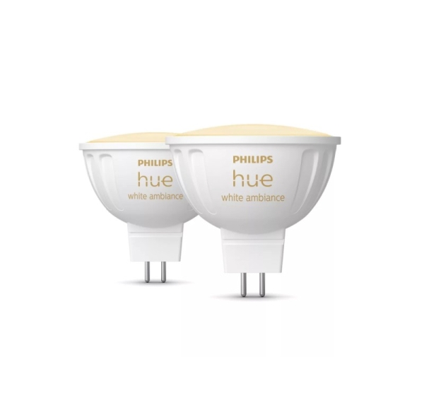 Philips Hue WA 12V MR16, 2pcs pack | GU5.3 | 5.1 W | Warm to cool white light