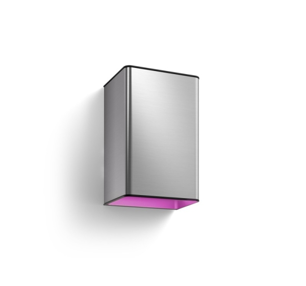Philips Hue WCA Resonate Outdoor Wall Lantern, Inox | 8 W | 2000-6500 Hue White Colour Ambiance