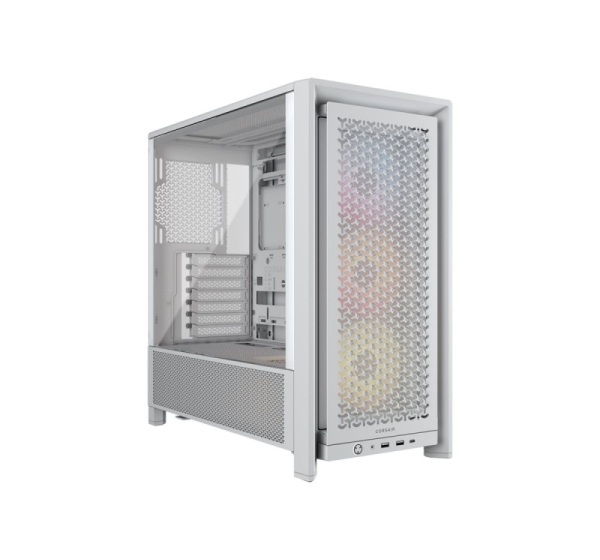 Corsair PC Case | Frame 4000D RS ARGB Modular | Mid-Tower | White