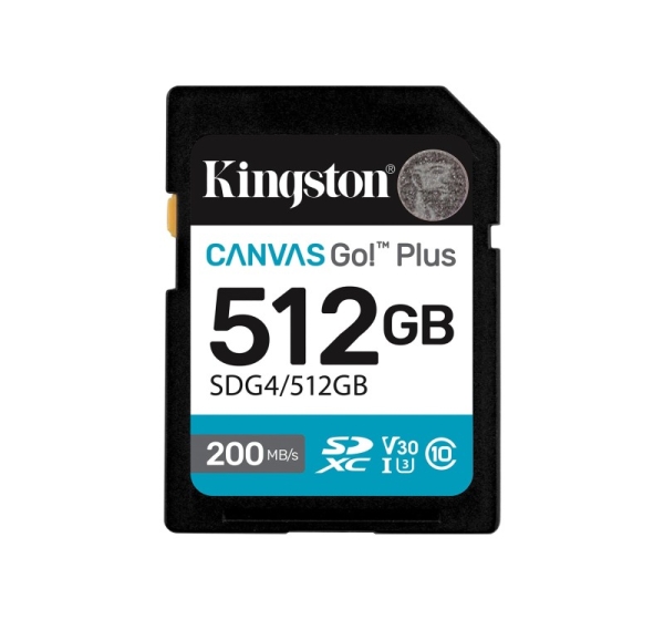 Kingston | Canvas Go! Plus | 512 GB | SD | Flash memory class Class 10, UHS-I, U3, V30