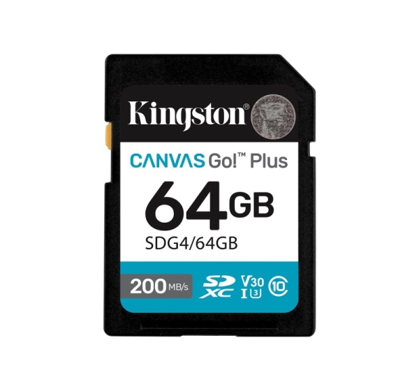 Kingston | Canvas Go! Plus | 64 GB | SD | Flash memory class Class 10, UHS-I, U3, V30