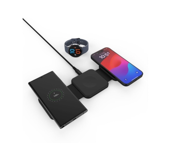 Fixed | Wireless Foldable Charger 3in1 Flex for Samsung | FIXFLE-SA-BK | Black