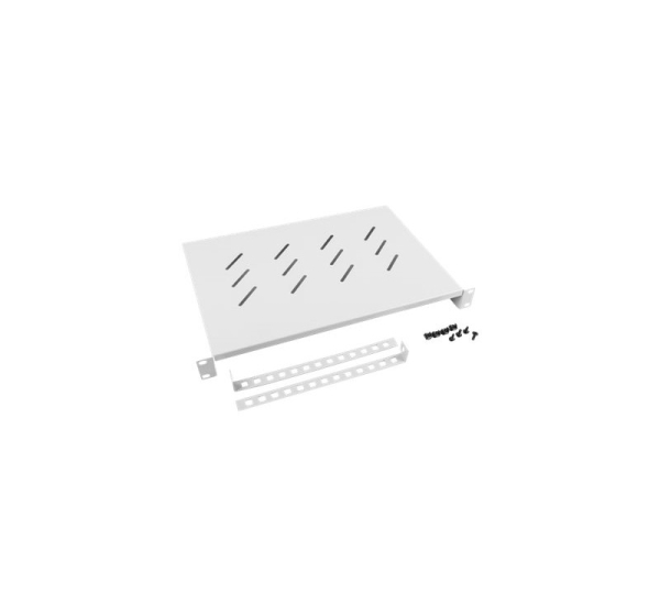 Lanberg 19" fixed shelf 1U/483x300mm, max load capacity up to 25kg | AK-1004-S | Grey