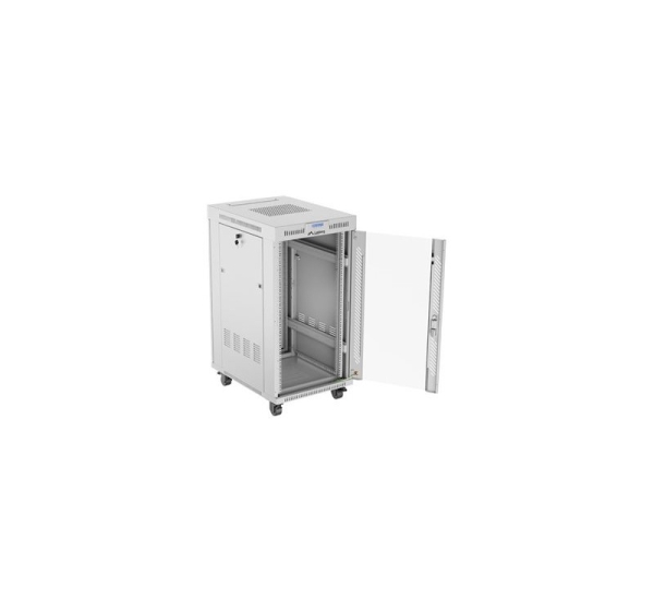 Lanberg | Rack cabinet 19" free-standing 22U/600x800 (flat pack) with glass door | FF01-6822-12SL | Grey
