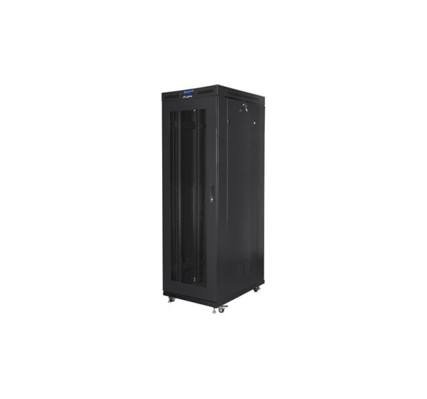 Lanberg | Rack cabinet 19" free-standing 27U/800x1000 (flat pack) with glass door, LCD | FF01-8027-23BL | Black