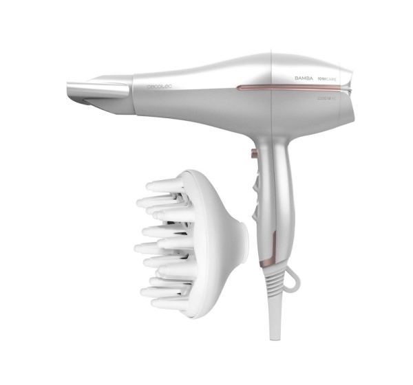 Cecotec Hair Dryer | IoniCare 5300 Maxi Aura | 2200 W | Number of temperature settings 3 | Ionic function | Diffuser nozzle | White