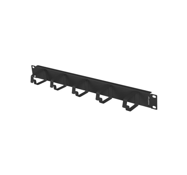 Lanberg 19" Cable Management 5 Rings, Type B, 1U | AK-1701-B | Black