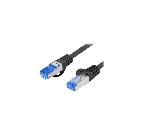 Lanberg | Patchcord Cat.6A S/FTP LSZH CCA | PCF6A-10CC-0200-BK | 2 m | Black
