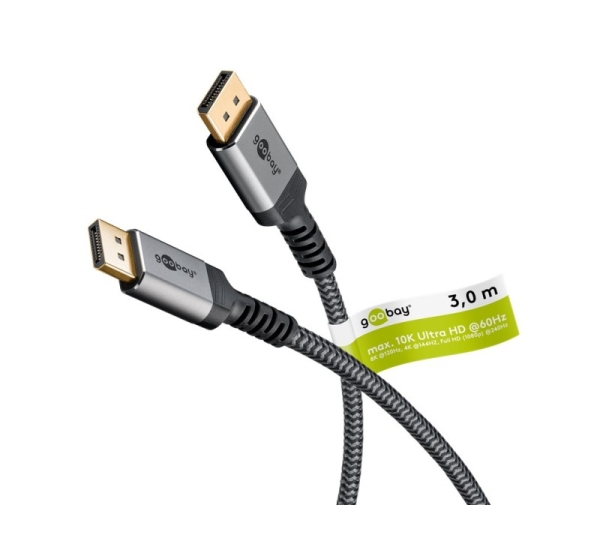 Goobay | DisplayPort Cable 2.0/2.1, 54 Gbit/s | 75681 | DisplayPort to  DisplayPort