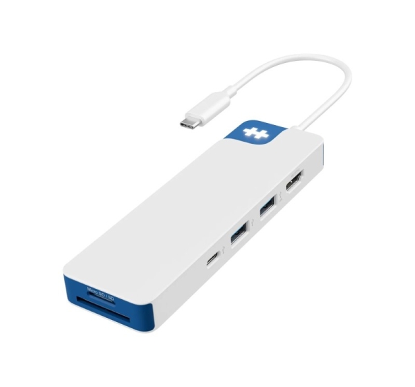 Hyper HyperDrive Flex 8 Port USB-C Hub, White/Blue | HD4102BUGL | HDMI ports quantity 1