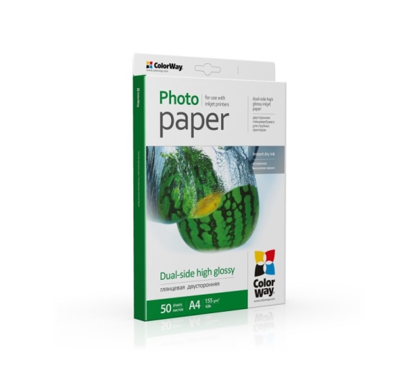 ColorWay Photo Paper, 50 sheets | Dual-side High Glossy | 155 g/m² | A4