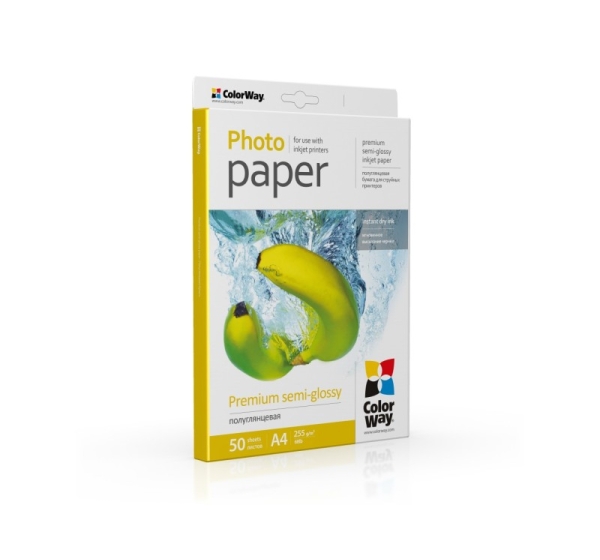 ColorWay Photo Paper, 50 sheets | Premium Semi-Glossy | 255 g/m² | A4