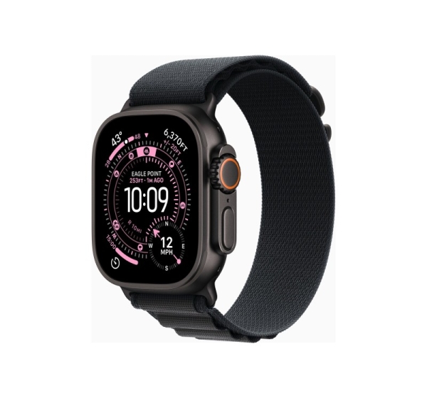 Apple Watch Ultra 3 GPS + Cellular 49mm Black Titanium Case with Black Alpine Loop - Medium | Apple