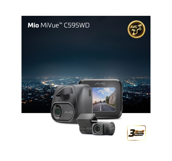 Mio MiVue C595WD (T30 rear cam), Full HD, STARVIS, Speedcam | GPS | Wi-Fi