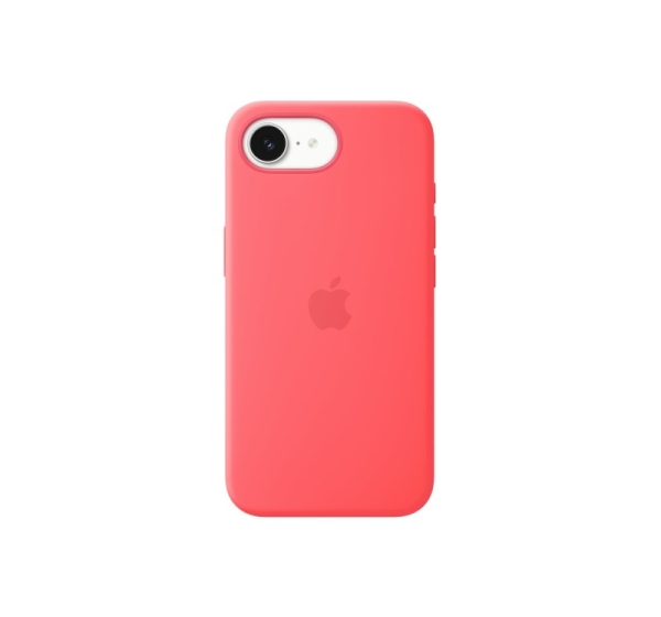 Apple iPhone 17e Silicone Case with MagSafe – Bright Guava | Apple