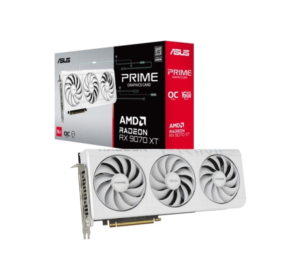 Asus Prime Radeon RX 9070 XT White OC Edition 16GB GDDR6 AMD 16 GB Radeon RX 9070 XT